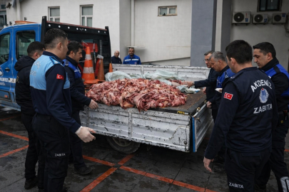 Mersin’de kamyonette 500 kilo bozuk et ele geçirildi