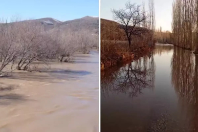 Kızılırmak alarm veriyor: Yol kapandı, araziler su altında