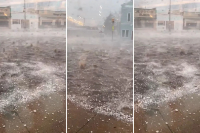 ABD’de dev dolu felaketi: Gökyüzünden adeta taş yağdı