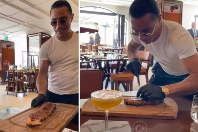 Kapadokya’da dikkat çeken anlar: Nusret bu kez servisin başındaydı