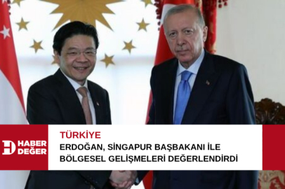 Erdoğan, Singapur Başbakanı ile bölgesel gelişmeleri değerlendirdi