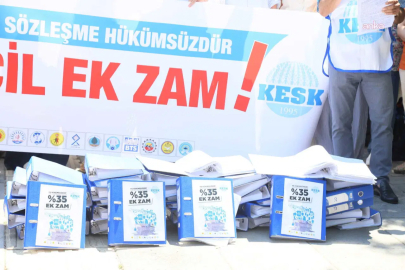 KESK'ten Çalışma Bakanlığı önünde ek zam eylemi