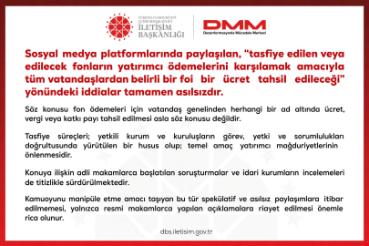 Dezenformasyonla Mücadele Merkezi'nden "fon ücreti" iddialarına yalanlama